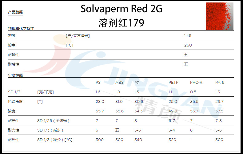 科萊恩Solvaperm 2G塑料染料包裝標(biāo)簽